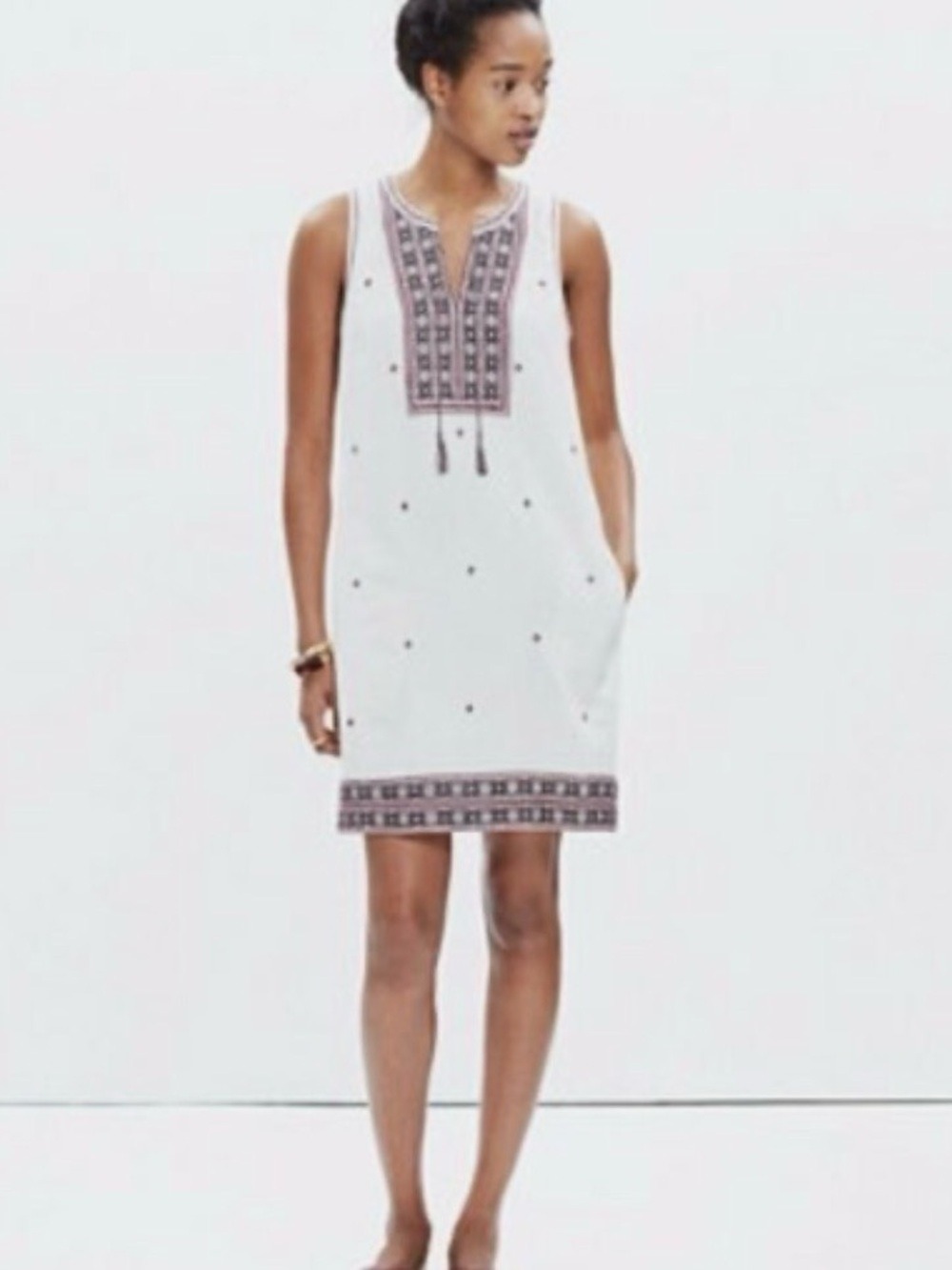 Madewell Suncoast Embroidered Shift Dress